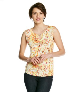 Calvin Klein Printed Extended Shoulder Top