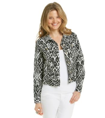 Chaus Printed Denim Jacket
