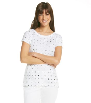 Chaus Embellished Dot Tee