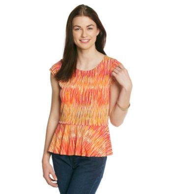 Vince Camuto® Peplum Artists Streaks Top