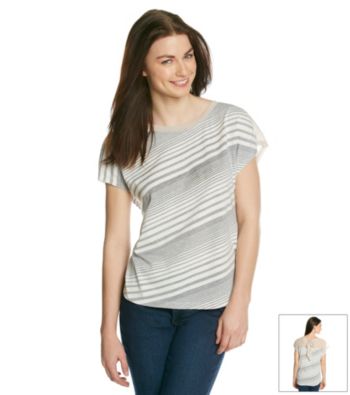 Vince Camuto® Stripe Back Tie Tee