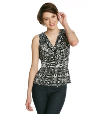 Calvin Klein Printed Cowlneck Cami