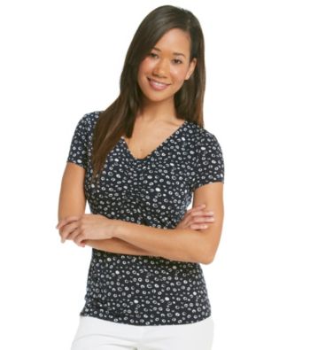 Laura Ashley® Sketch Dot V-Neck Top