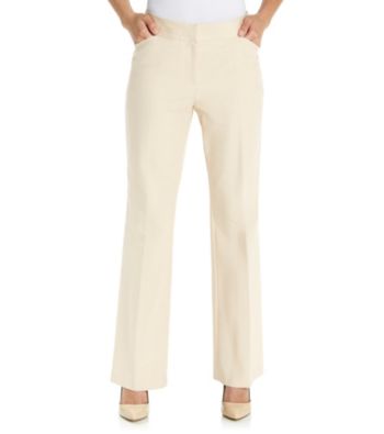 Rafaella® Petites' Double Weave Straight Leg Pant