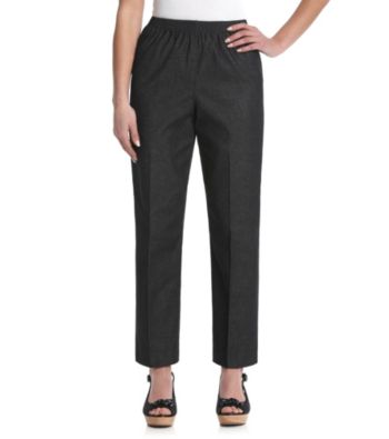 Alfred Dunner® Petites' Black Denim Elastic Waist Pant