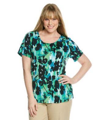 Notations® Plus Size Print Top