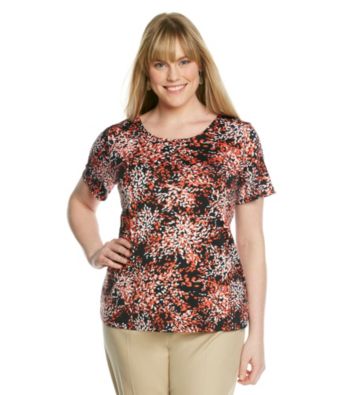 Notations® Plus Size Print Top