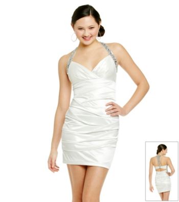 City Triangles® Juniors' Racerback Jeweled Dress