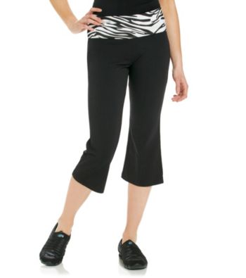 Grane® Juniors' Zebra Waist Yoga Crop