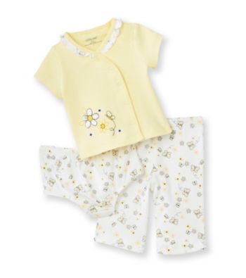 Little Me® Baby Girls' Yellow 3-pc. Daisy Pants Set