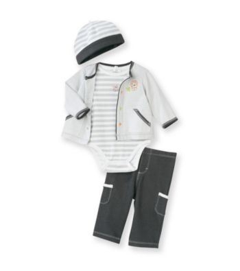 Little Me® Baby Boys' Grey 4-pc. Lion Take-Me-Home Set