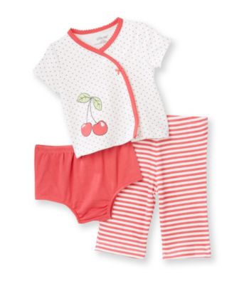 Little Me® Baby Girls' Red 3-pc. Cherry Pants Set