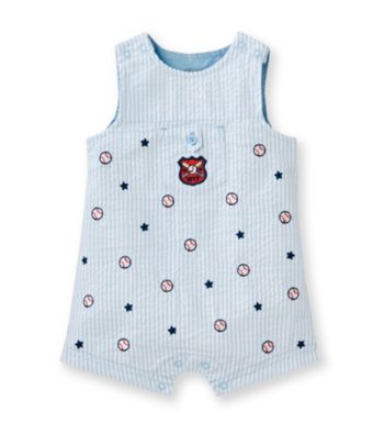 Little Me® Baby Boys' Blue Baseball Sunsuit