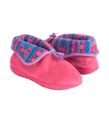 MUK LUKS® Flower Fairisle Bootie Slipper