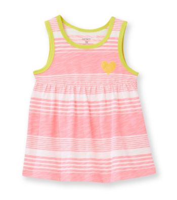Carter's® Baby Girls' Neon Pink Striped Swing Tank