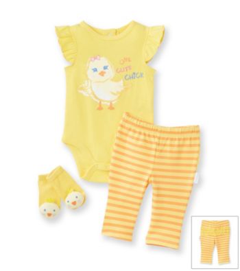 Vitamins Baby® Baby Girls' Yellow Chick Pants Set