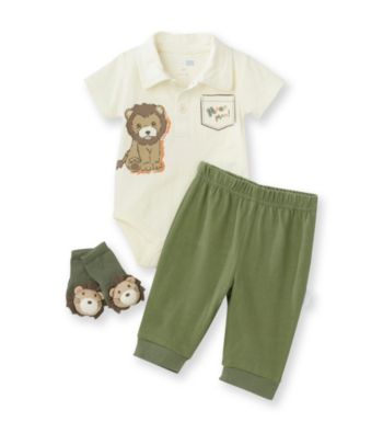 Vitamins Baby® Baby Boys' Green 3-pc. Lion Pants Set