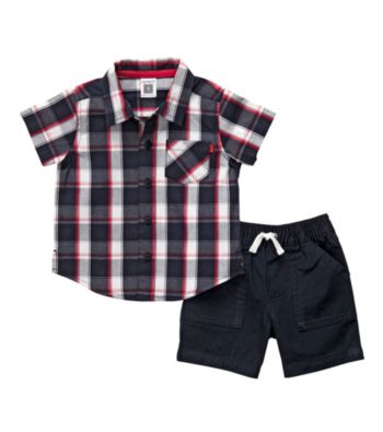 Carter's® Baby Boys' Navy/Red 2-pc. Woven Shorts Set
