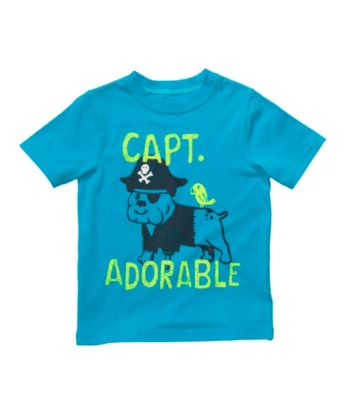 Carter's® Baby Boys' Turquoise Captain Adorable Dog Tee