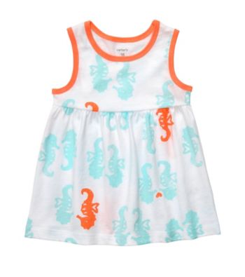Carter's® Baby Girls' White Seahorse Swing Tank