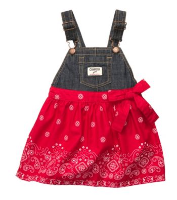 OshKosh B'Gosh® Baby Girls' Denim/Red Bandana Jumper