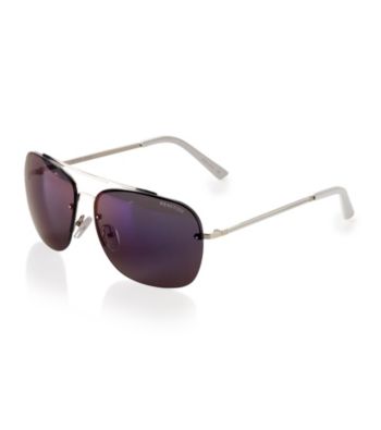 Kenneth Cole REACTION® Men's Silver/White Navigator Sunglasses