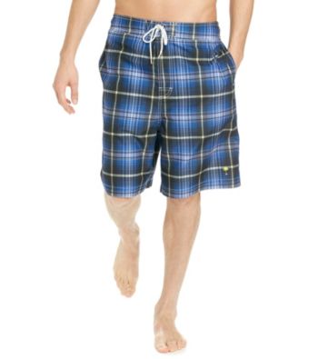 Paradise Collection® Men's Plaid Swim Trunk