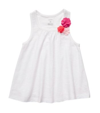 Carter's® Girls' 2T-6X White Swing Tank