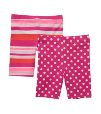 Carter's® Girls' 2T-6X Pink 2-pk. Striped and Polka-Dots Bike Shorts