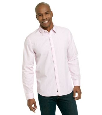 DKNY JEANS® Men's Soft Pink Gingham Shirt