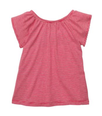 OshKosh B'Gosh® Girls' 2T-4T Red/White Striped Flutter Sleeve Tee