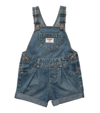 OshKosh B'Gosh® Girls' 2T-4T Light Washed Denim Shortall