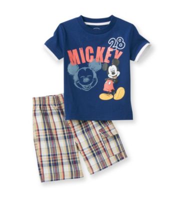 Disney® Boys' 2T-4T Navy 2-pc. Mickey Mouse Shorts Set