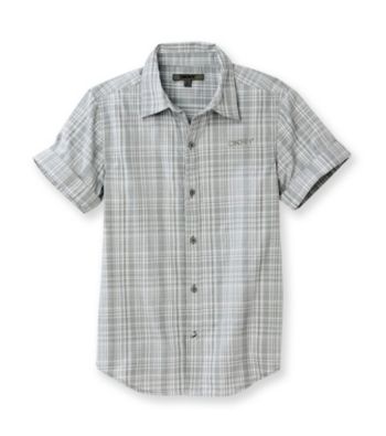 DKNY® Boys' 8-20 Charcoal Plaid Short Sleeve Seashore Woven
