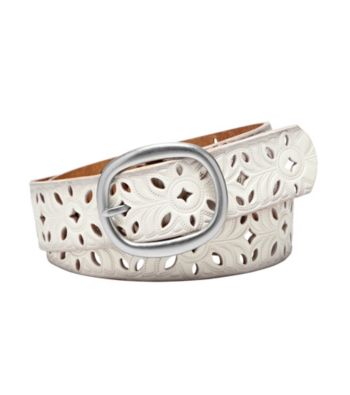 Fossil® Bone Perforated Strap Belt