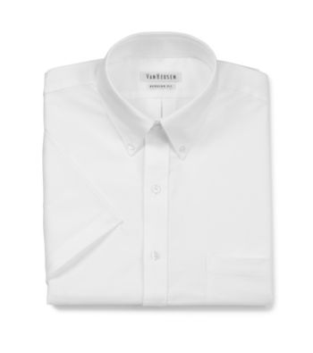 Van Heusen® Men's White Short Sleeve Oxford Dress Shirt