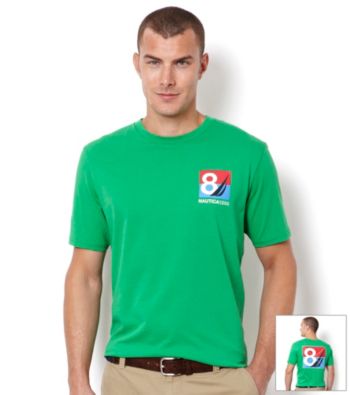 Nautica® Men's Parrot Green Graphic Tee Shirt