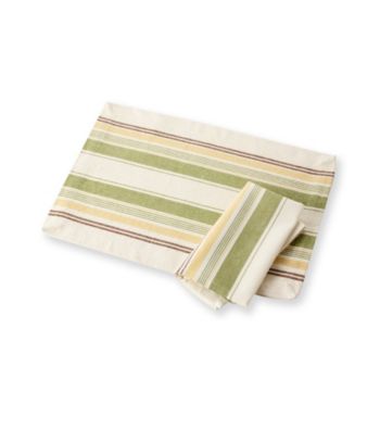 LivingQuarters Britannic Stripe Table Linens