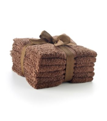 LivingQuarters 6-pk. Cocoa Cotton Washcloths
