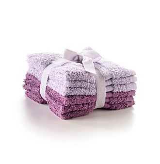 LivingQuarters 6-pk. Grape and Orchid Mist Cotton Washcloths
