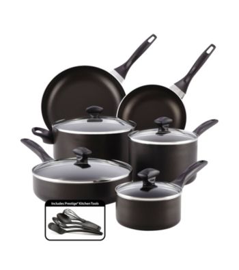 Farberware® 14-pc. Black Dishwasher Safe Nonstick Cookware Set