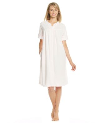 Miss Elaine® Silky Knit Short Zip Robe