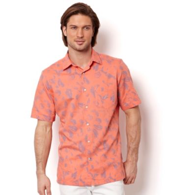 Nautica® Men's Coral Resort Short Sleeve Seashell Woven