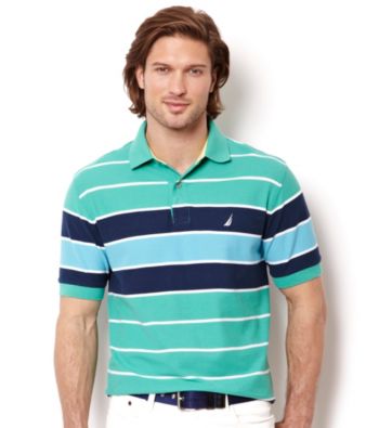 Nautica® Men's Jade Resort Short Sleeve Open Stripe Polo
