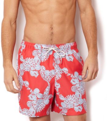 Nautica® Men's Seaside Red Whimsy Coral Swim Shorts