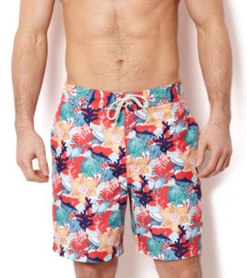 Nautica® Men's Seaside Madras Critter Swim Shorts