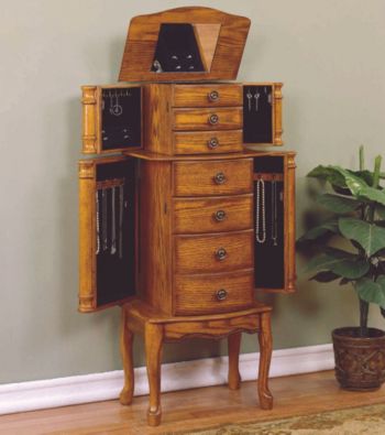 Powell® Woodland Oak Jewelry Armoire