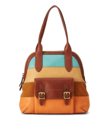 Fossil® Tate Patchwork Dome Satchel