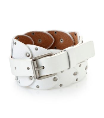 Calvin Klein Jeans® White Embellished Panel Belt