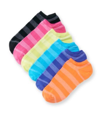 HUE® 6-pk. Heather Stripe Cotton Liner Sport Socks